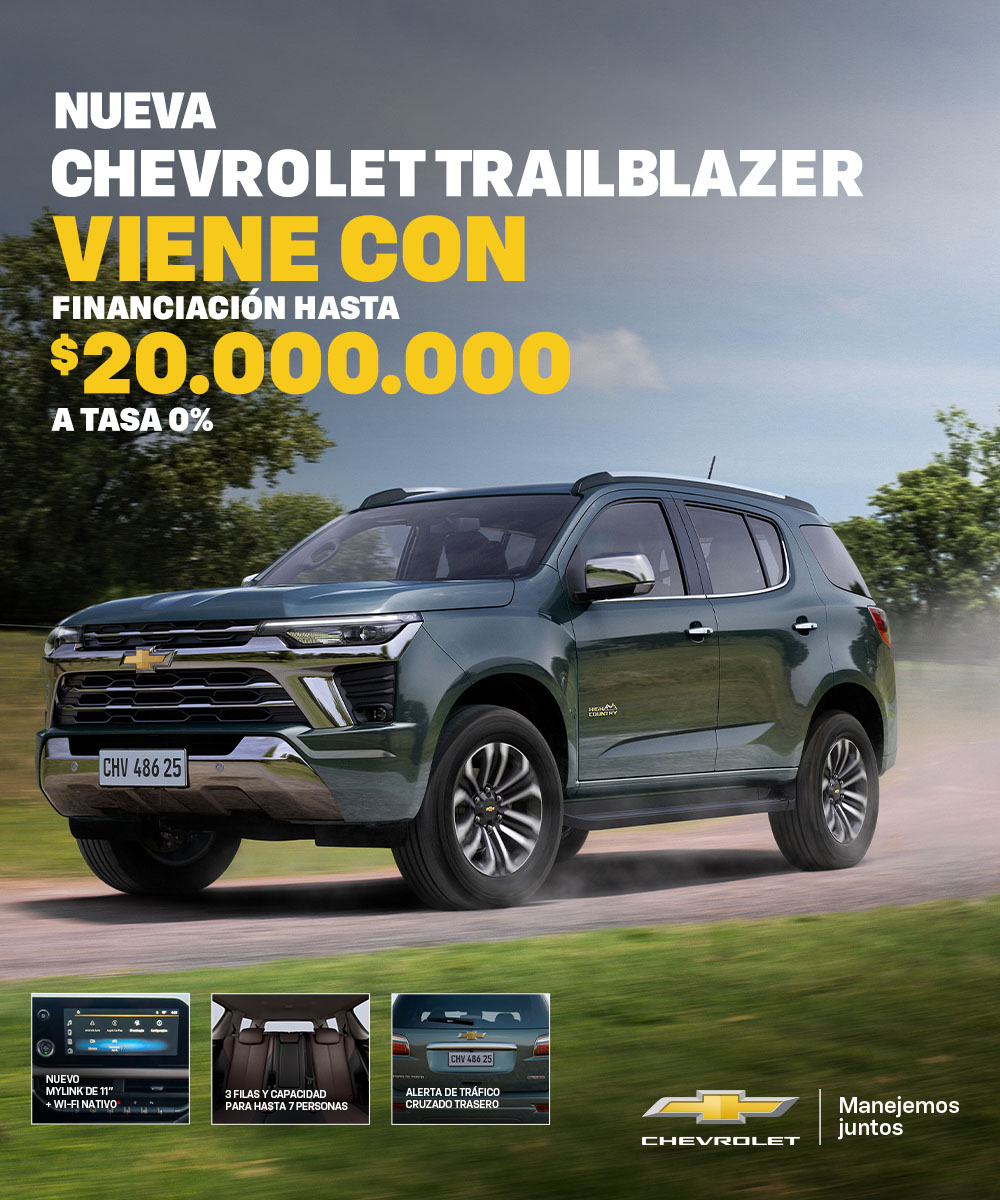 Chevrolet Trailblazer financiada con plan Chevrolet.